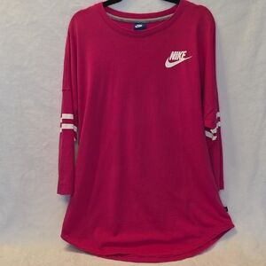 Nike Fuchsia Long Sleeve Top with White Accents